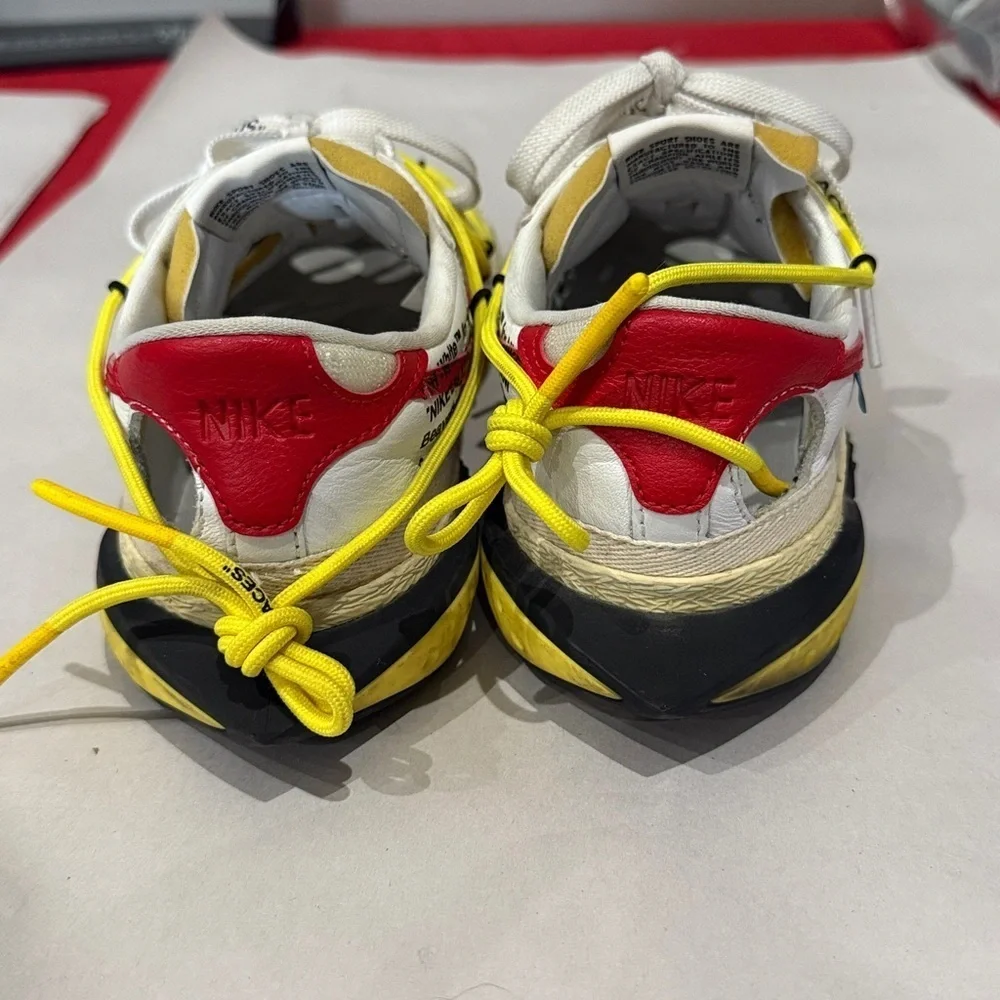 Nike Sneakers in Red, Yellow, and White off white Nike blazers